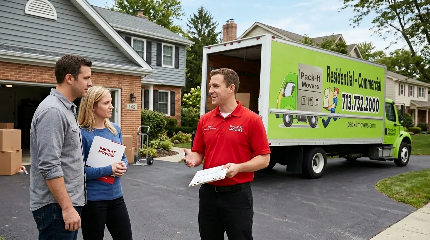 Pack-It Movers representative consulting with a customer